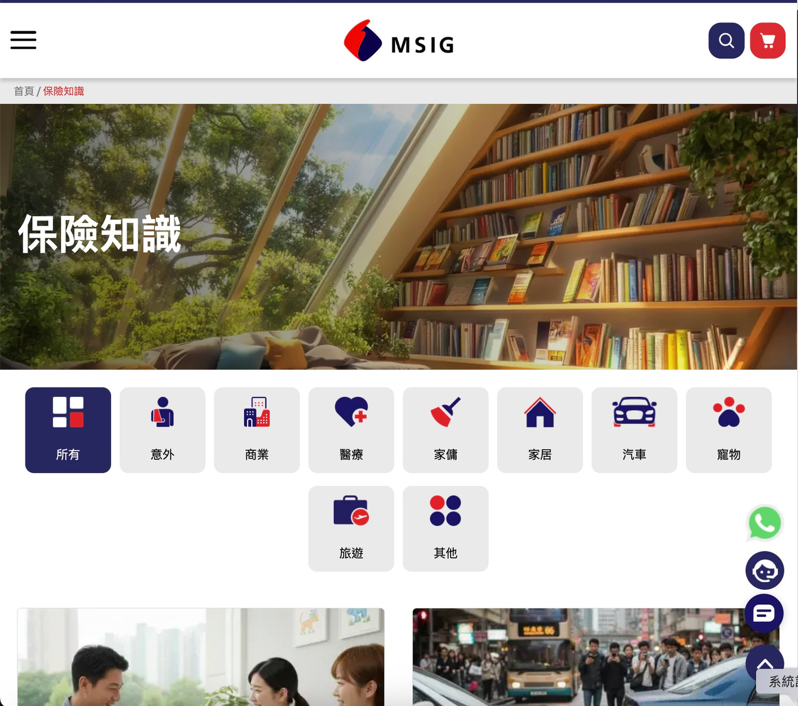 MSIG’s website